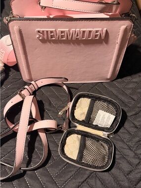 Steve Madden Light Pink Crossbody Bag with Removable Strap